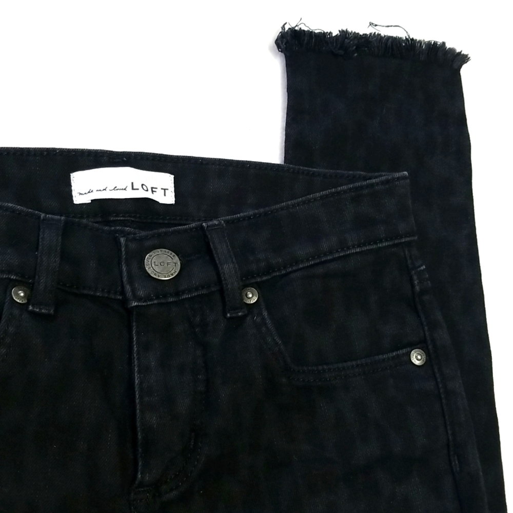 Ann Taylor LOFT Modern Skinny Jeans in Black Pattern